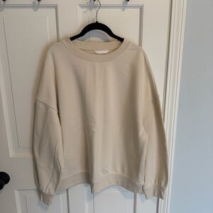H&M Oversized Sweatshirt in Light Beige sz S